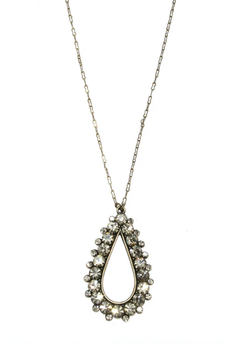 Crystal Tear Drop Necklace by Rebel Designs