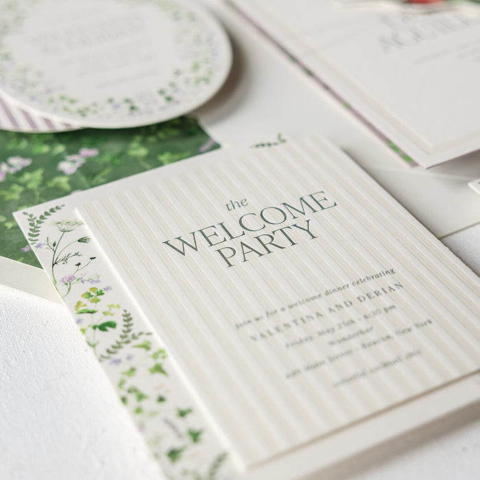 Derian v2 welcome party card