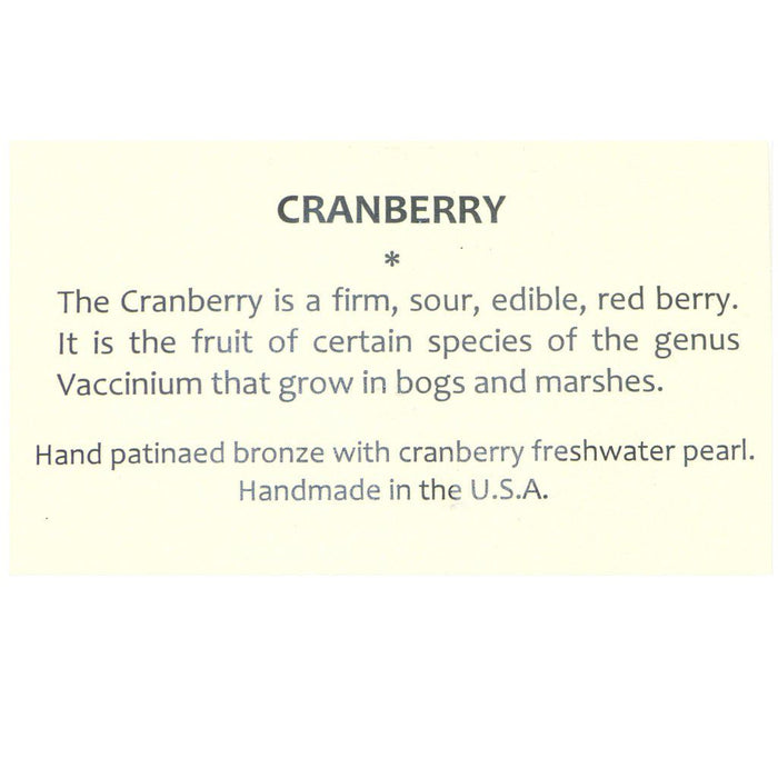 Silver Seasons Cranberry Hoop Post Earrings by Michael Michaud