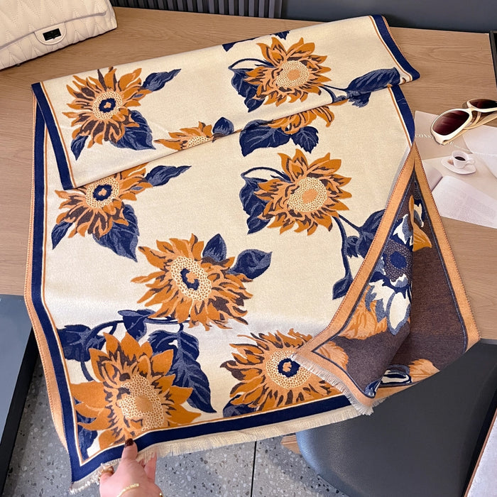 Yellow Sunflowers Reversible Wrap