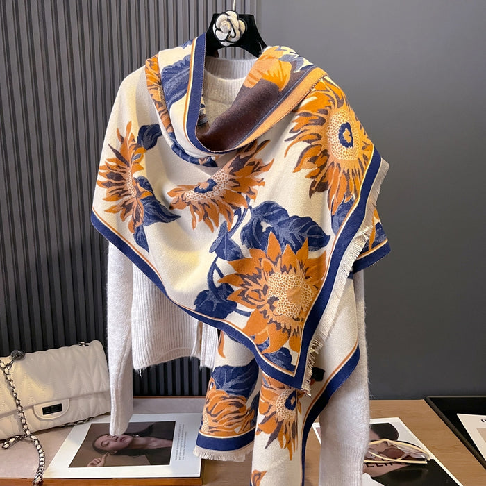 Yellow Sunflowers Reversible Wrap