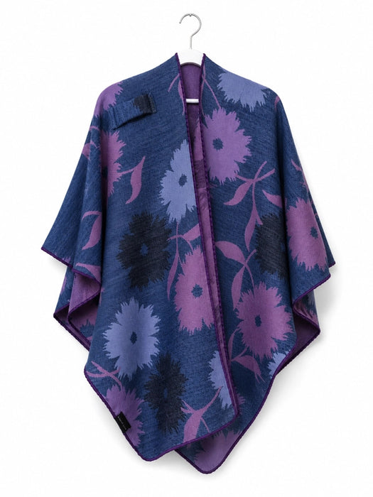 Purple and Blue Sunflowers Reversible Loop Wrap