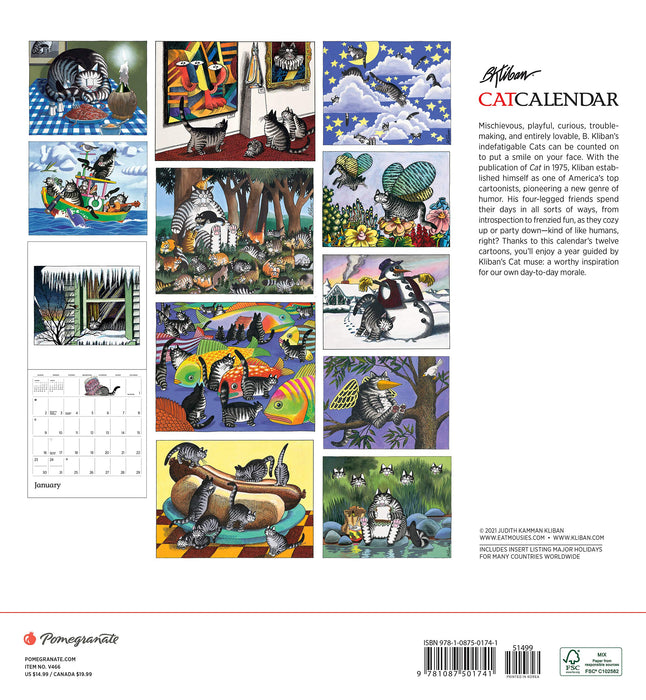 Kliban Cat 2022 Wall Calendar