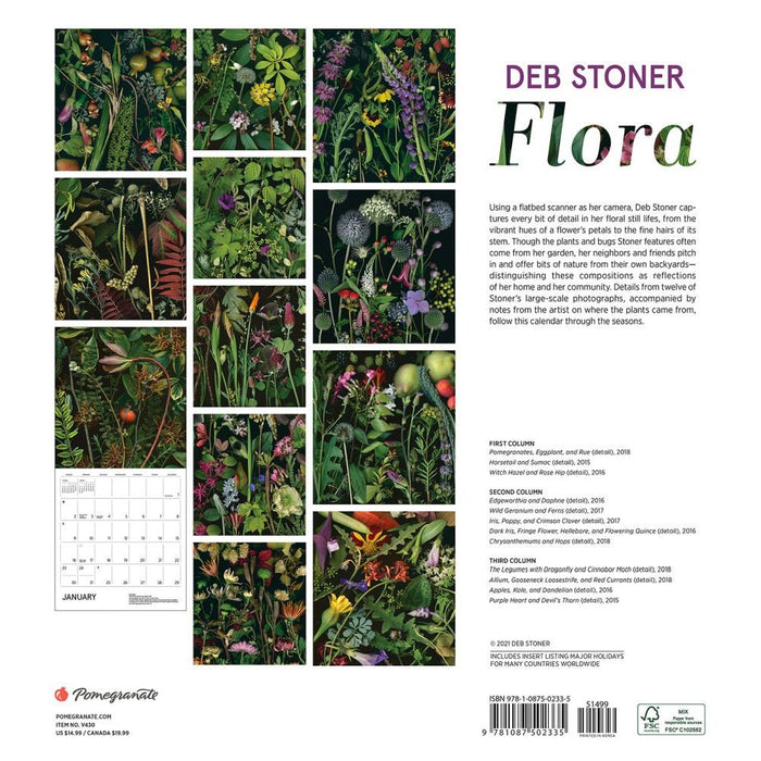 Deb Stoner: Flora 2022 Wall Calendar