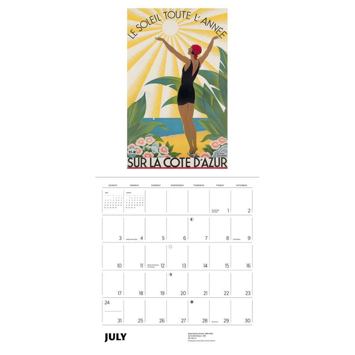 France: Vintage Travel Posts 2022 Wall Calendar