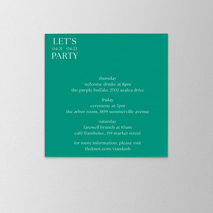 Affixed Wedding Invitation Suite