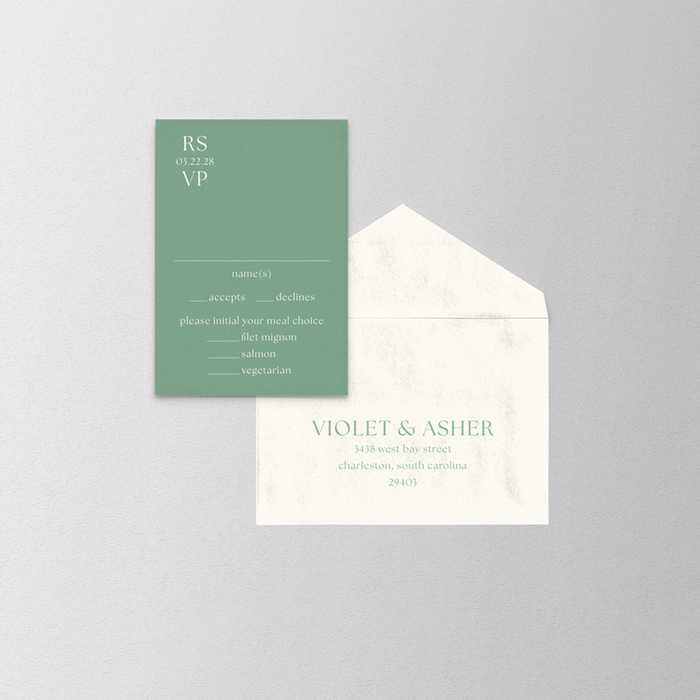 Affixed Wedding Invitation Suite