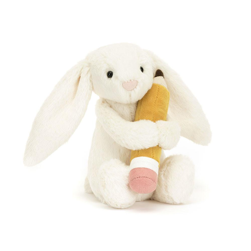 JellyCat Bashful Bunny with Pencil Plush Toy — Pearl Grant Richmans
