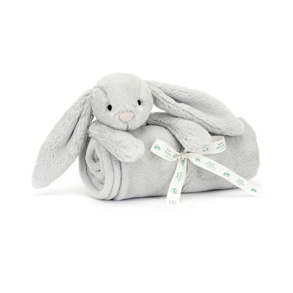 JellyCat Bashful Silver Bunny BlankiePlush Toy — Pearl Grant Richmans