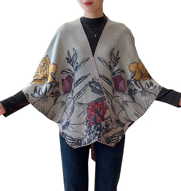Blue and Yellow Floral Fields Reversible Loop Wrap