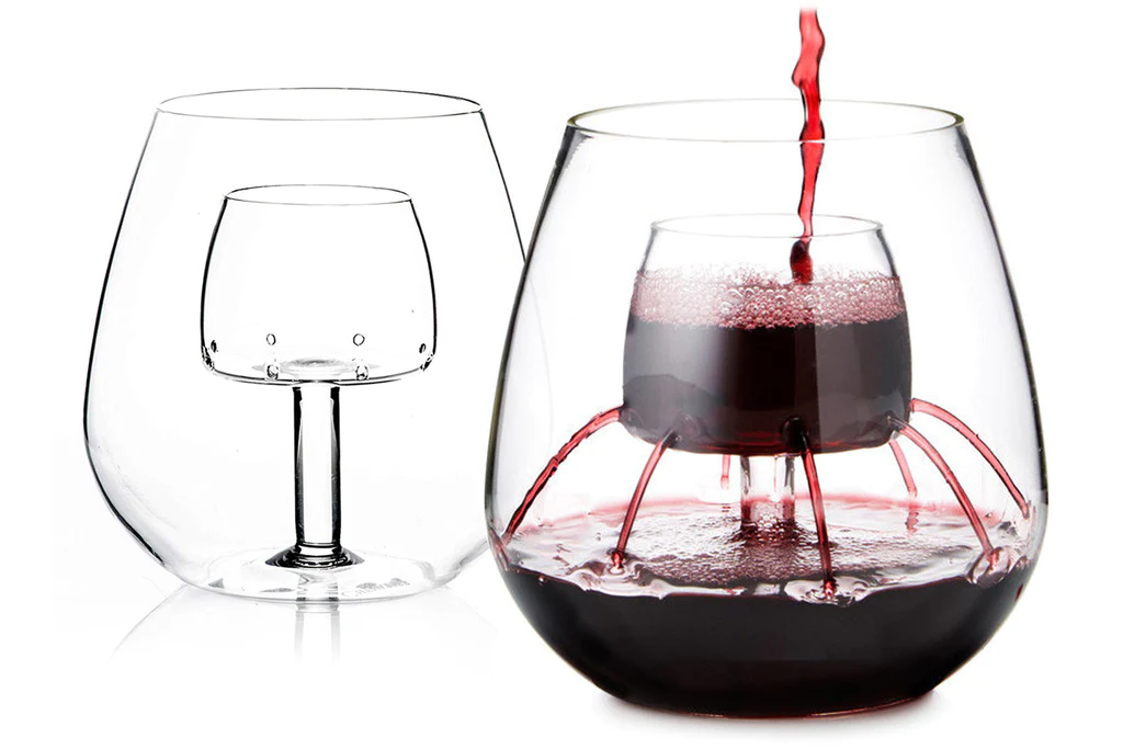 Stemless Aerating Wine Glass Set of 2