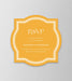 Orange wedding invitation with 'RSVP' text on a gray background