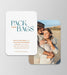 Calor Save the Date card with photo on back