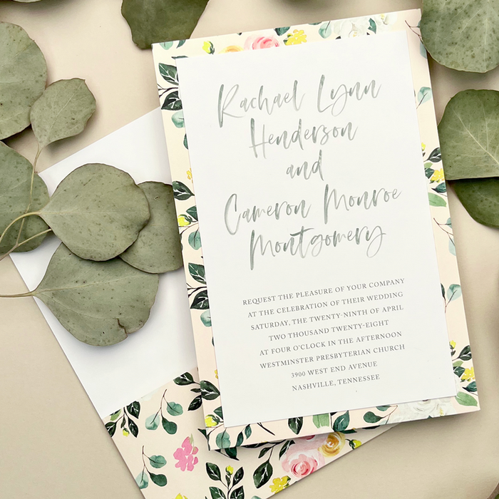 Impasto Wedding Invitation Variation 1