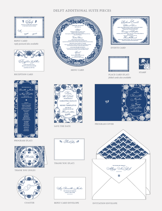 Delft Wedding Invitation Suite