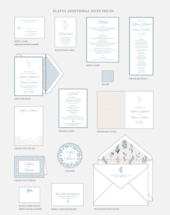 Elatus Wedding Invitation Suite