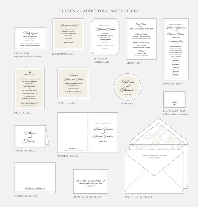 Elatus V.2 Wedding Invitation