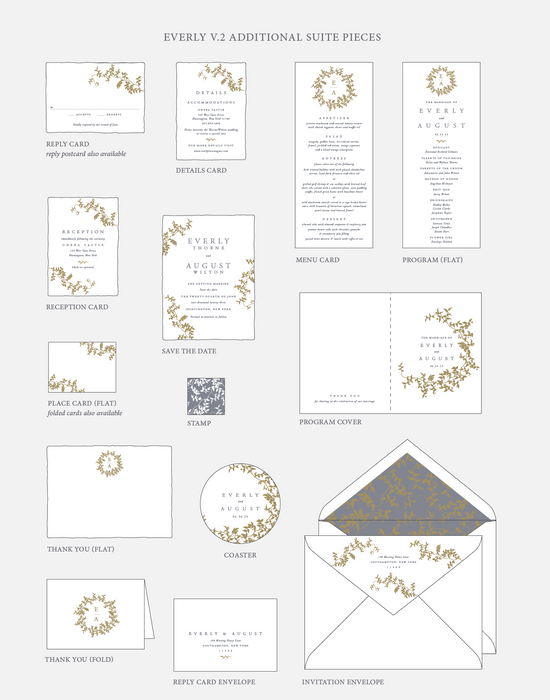 Everly V2 Wedding Invitation Suite