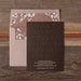 Harvie Wedding invitation set with floral design on a wooden surface