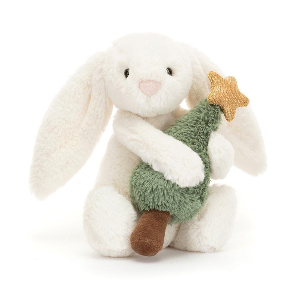 Jellycat Bashful Bunny with Christmas Tree Plush Toy — Pearl Grant