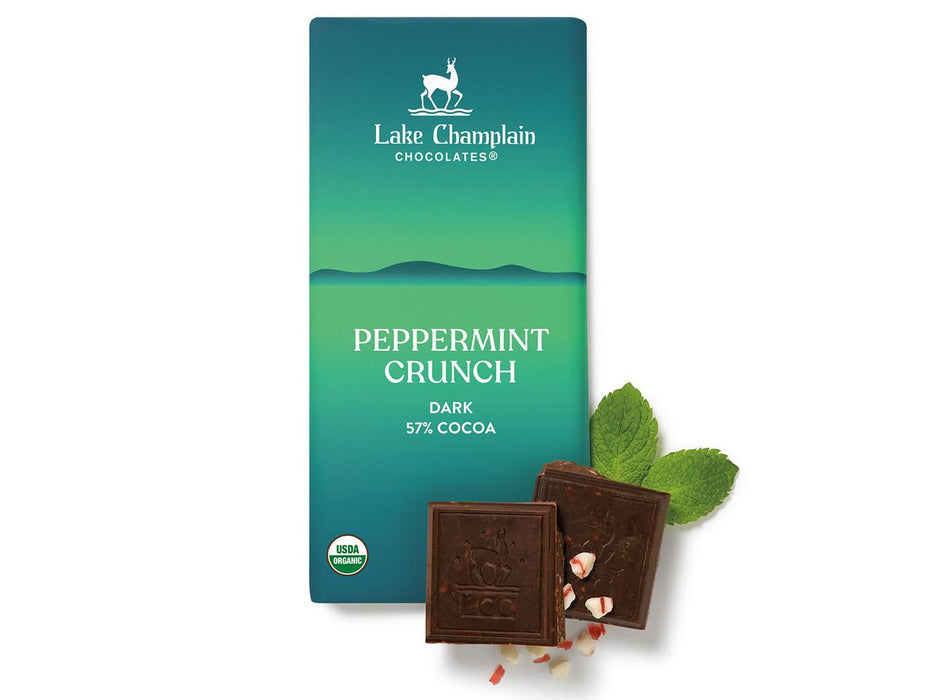 Lake Champlain Chocolates Dark Chocolate Peppermint Crunch Bar
