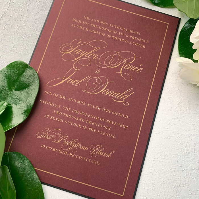Obscura Wedding Invitation Suite