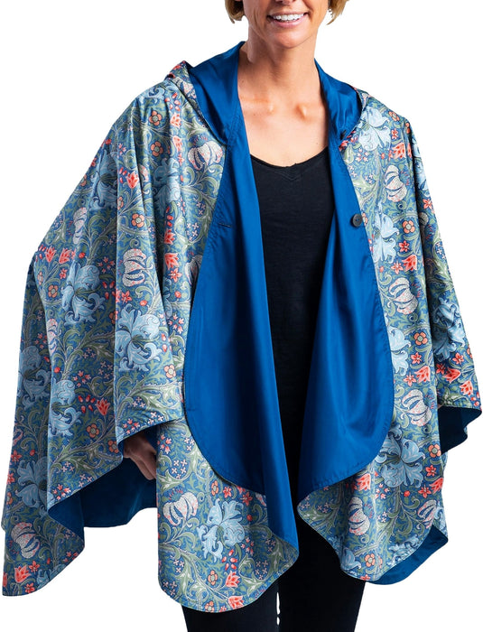 RAINCAPER BLUEBELL & WILLIAM MORRIS "LILY" TRAVEL CAPE