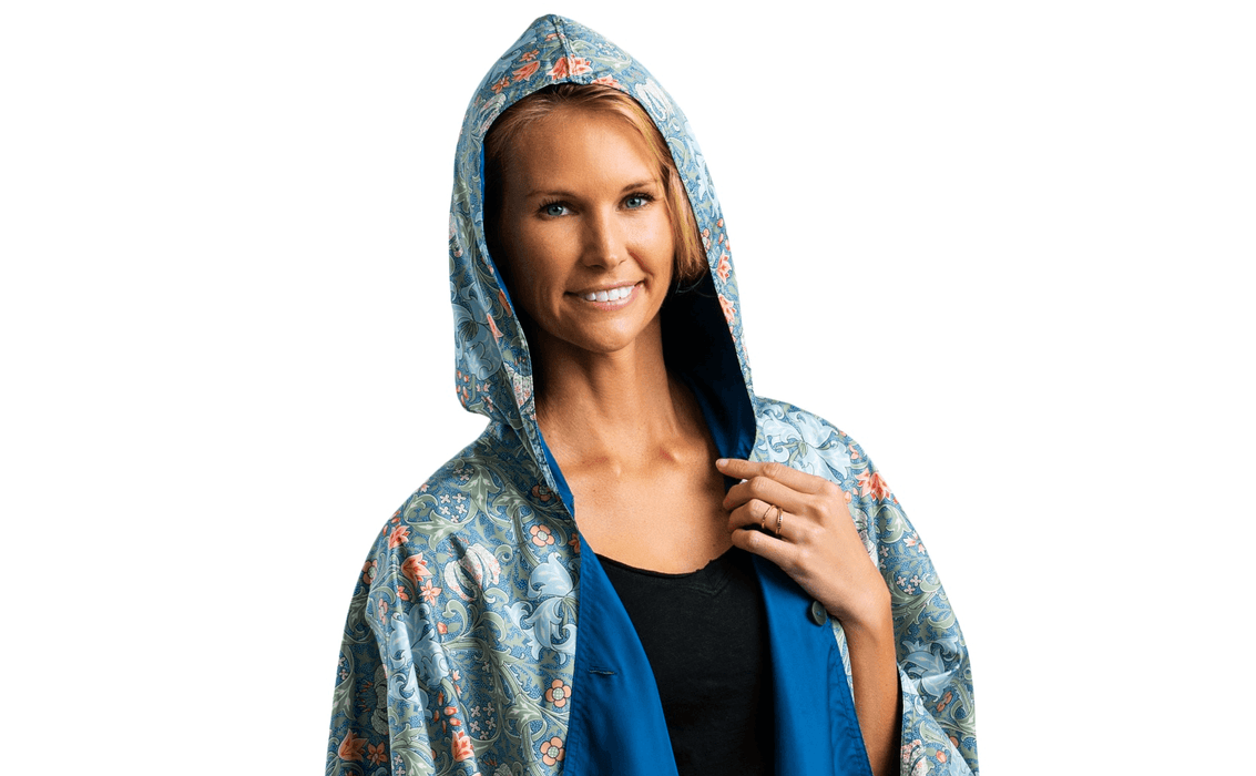RAINCAPER BLUEBELL & WILLIAM MORRIS "LILY" TRAVEL CAPE