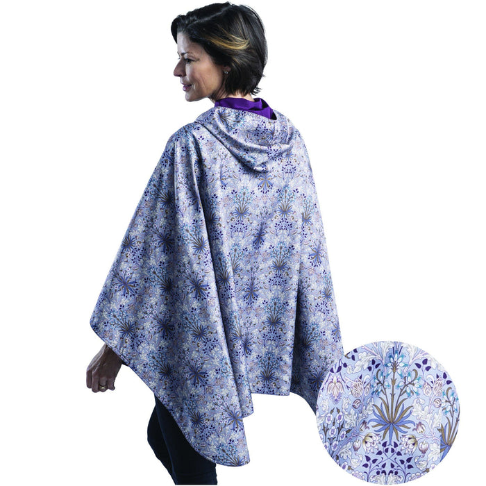 RAINCAPER PLUM/WILLIAM MORRIS HYACINTH TRAVEL CAPE