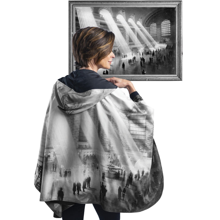 FINE ART RAINCAPER- GRAND CENTRAL TERMINAL RAINPROOF TRAVEL & TOURING CAPE