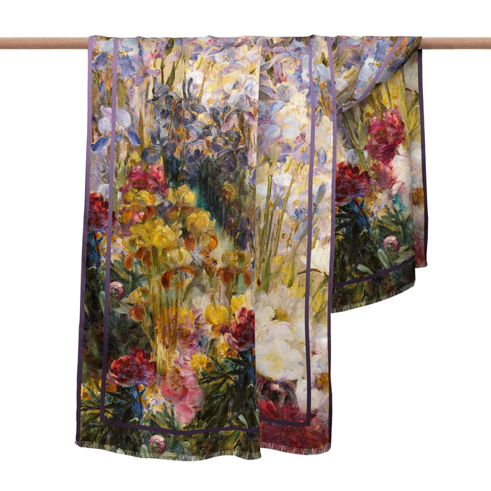TIFFANY PEONIES & IRIS SILK BLEND WOMEN’S FASHION SHAWL
