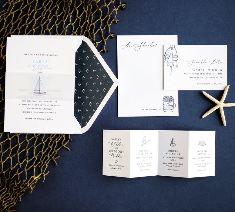 Sailor Wedding Invitation Suite