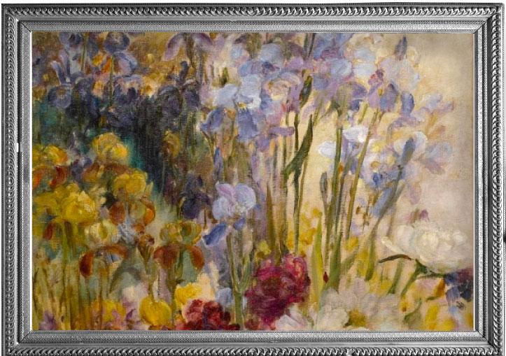 RAINCAPER TIFFANY PEONIES & IRIS REVERSE UMBRELLA