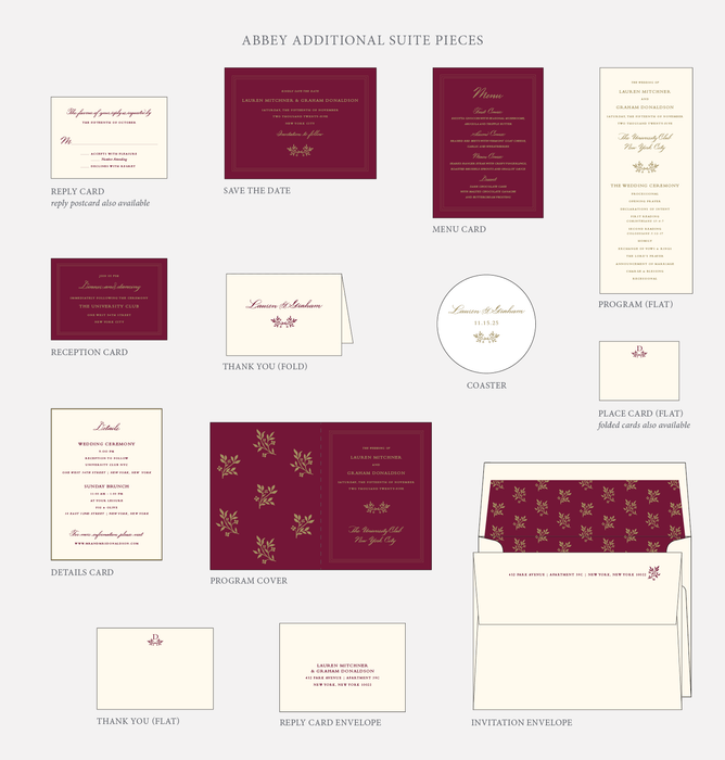 Abbey Wedding Invitation