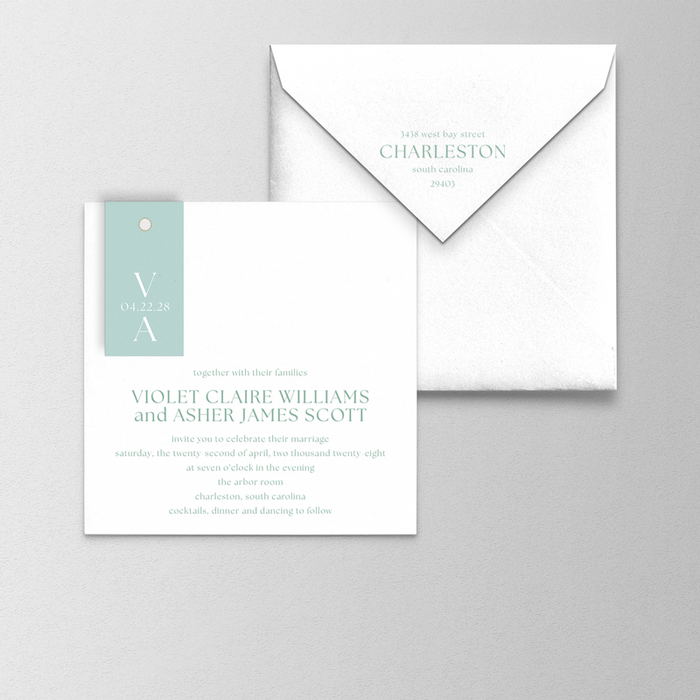 Affixed Wedding Invitation Suite