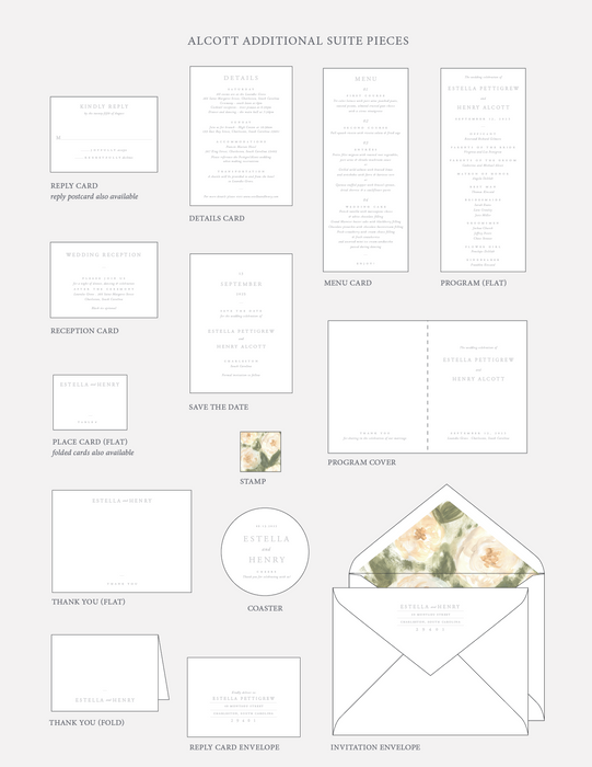 Alcott Wedding Invitation Suite