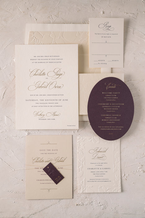 Amoret V.2 Wedding Invitation Suite