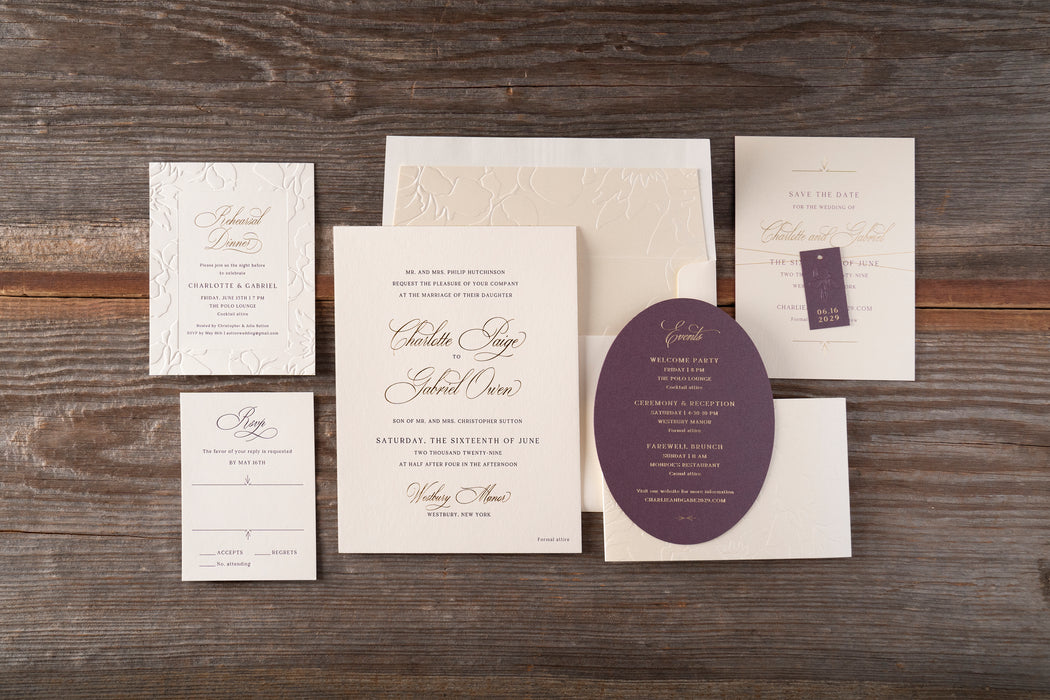 Amoret V.2 Wedding Invitation Suite