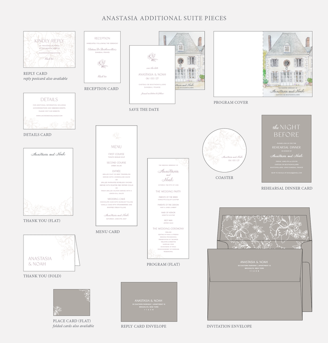 Anastasia Wedding Invitation Suite