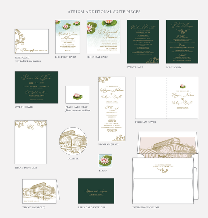 Atrium Wedding Invitation Suite
