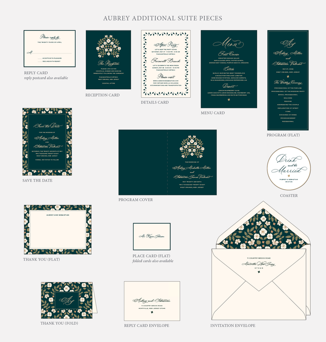 Aubrey Wedding Invitation Suite