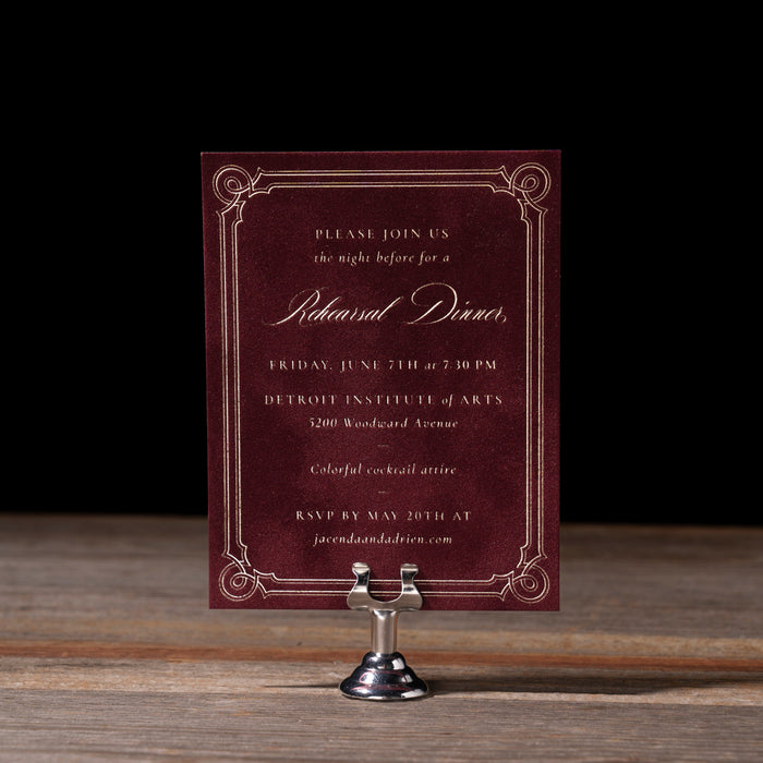 Canfield Rehearsal Dinner card 