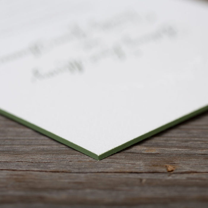 Detail of Cheyenne invitation painted edge