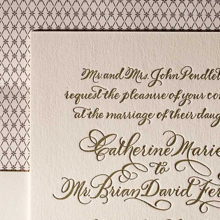 Classic Calligraphy Wedding Invitation Suite