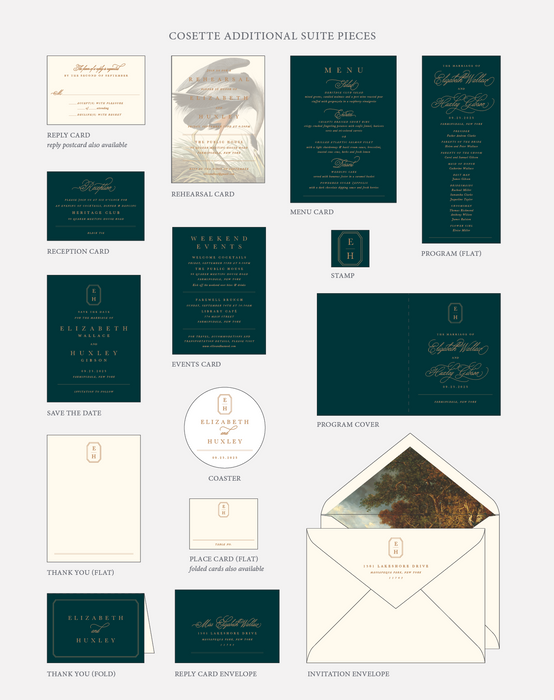 Cosette Wedding Invitation Suite