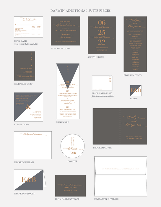 Darwin Wedding Invitation Suite