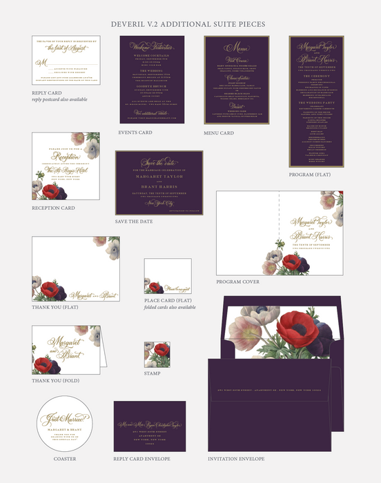 Deveril V2 Wedding Invitation Suite