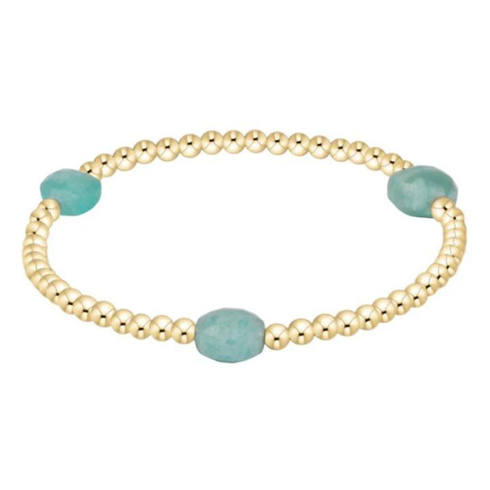 enewton 6.25" Admire Gem 3mm Gold Bracelet-  Amazonite