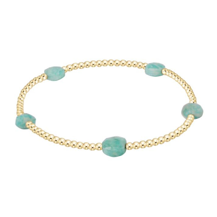 enewton 6.25" Admire Small Gem 2mm Gold Bracelet- Amazonite