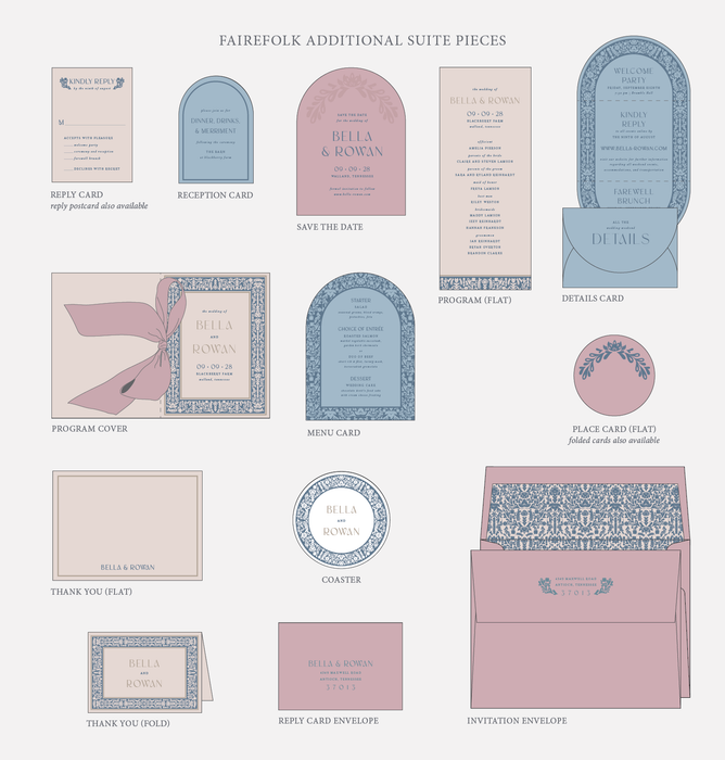 Fairefolk Wedding Invitation Suite